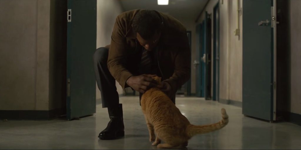 A young Nick Fury petting the Flerken, Goose