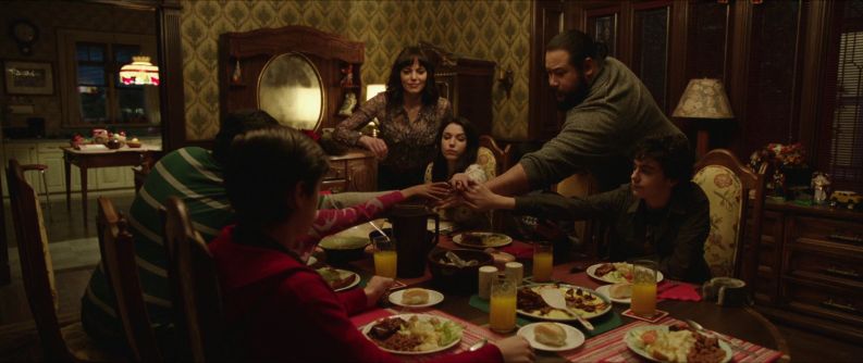 The Vasquez family at meal time