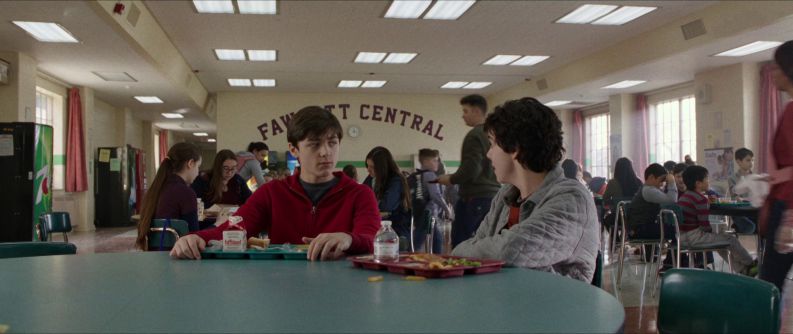 Billy and Freddy sitting at the lunch table discussing superpowers 